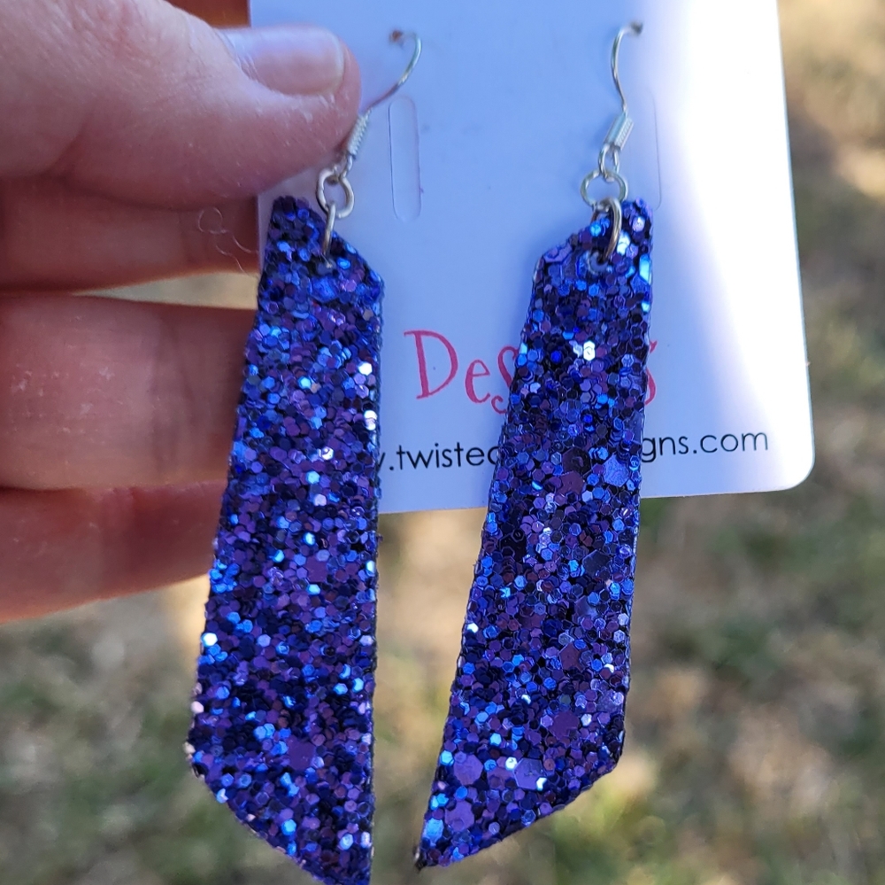 Twisted Sista Sparkly Drop Earrings